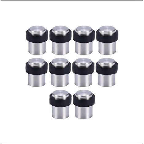 Butoir De Porte Sol - Acier Inoxydable 4,5 Cm - Pour Portes Intérieures Extérieures - Usage Résidentiel Et Commercial - 10 Pièces