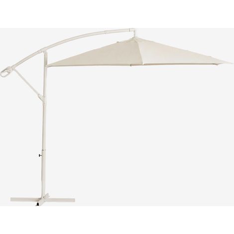 SKLUM Parasol 295 cm aus Stoff und Stahl Salina Gardenia Weiß