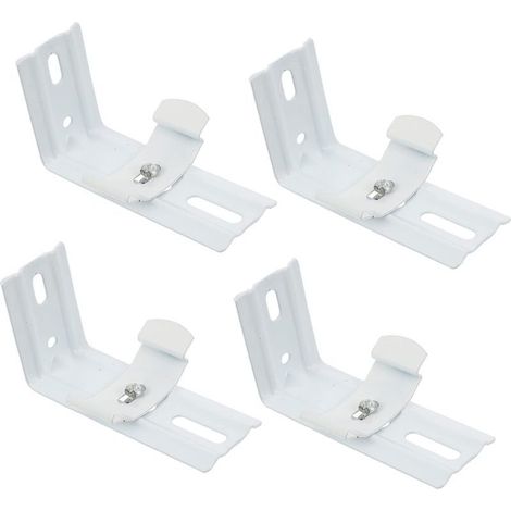 Crochets pour rideaux (lot de 4) Supports muraux en L pour la fixation de stores et la décoration intérieure (1/5)