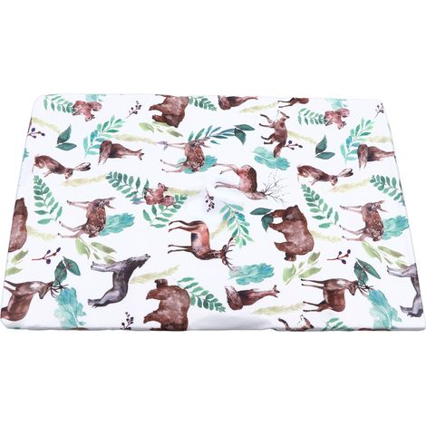 Housse de matelas bébé ovale, drap-housse en coton doux et respirant, lavable en machine, élastique pour berceau, lit bébé. (1/5)