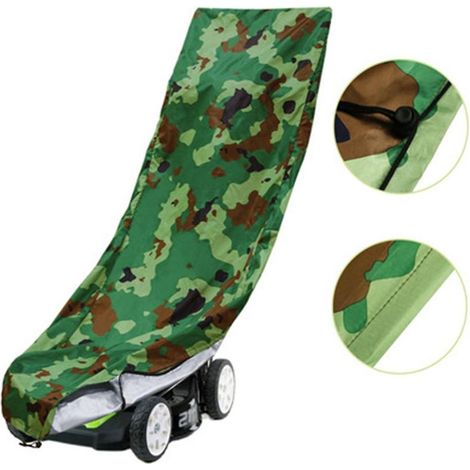 Housse de tondeuse à gazon imperméable à l’eau Housses de tondeuse à pousser, camouflage, 25x76x44 pouces (1/5)
