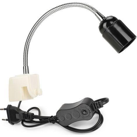 Lampe solaire UVB/UVA pour tortues d’intérieur – support chauffant 220 V, culot E27, spectre complet, certifiée UE (1/5)