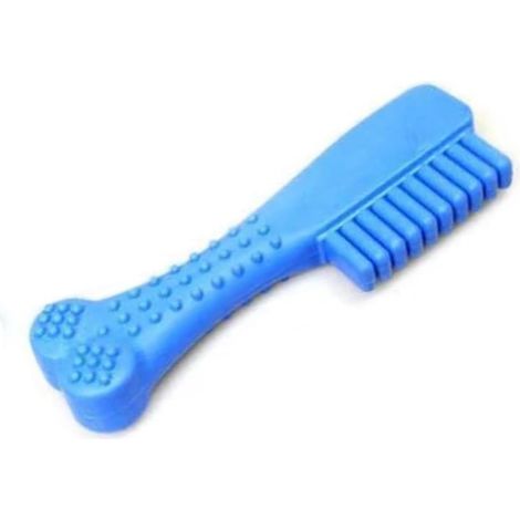 Giocattolo da masticare per animali domestici in gomma morbida anti-masticazione - Adatto a cani e gatti. A forma di pettine (13 cm). (1/2)