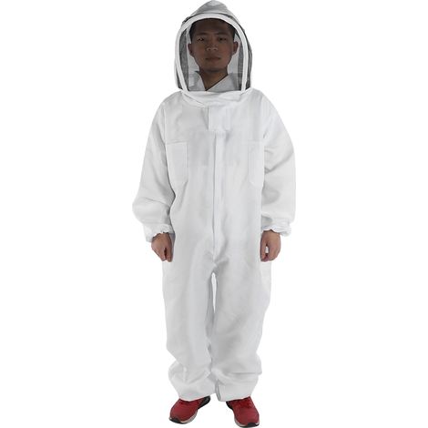 Veste apicole professionnelle complète avec voile intégré, taille XXL, combinaison de protection pour apiculteur, matériau résistant, idéale pour la récolte de miel. (1/5)