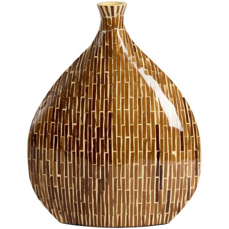 Vaso marrone in legno suggestivo Light & Living Lorca (1/4)