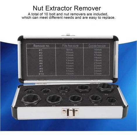 Extracteur d\'écrou - HB013 - 10Pcs - Alliage d\'aluminium - Convient à plusieurs tailles - Outil durable (1/4)