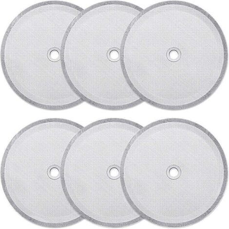 FENOPLASTICAFiltres à tamis réutilisables pour cafetière française 1000 ml – Lot de 6, acier inoxydable haute qualité, compatibles avec Bodum et autres marques (1/5)