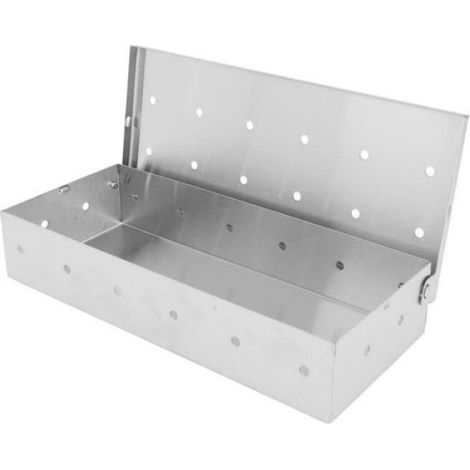Boîte Fumage Barbecue Inox, Copeaux Bois pour Viande/Poisson Grillés, Accessoire Gril Fumée BLU-RAY FILM (1/4)