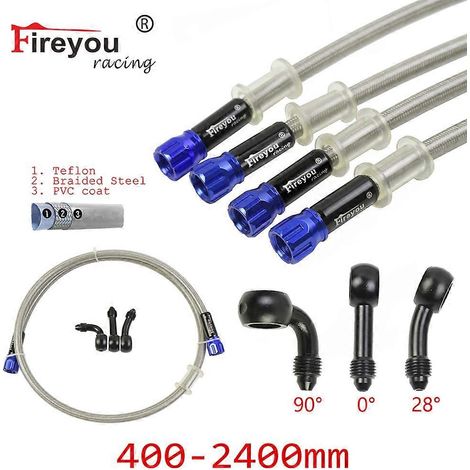 Durite de frein tressée pour moto AN3, tube d'embrayage hydraulique, maître-cylindre, tuyau d'huile de frein DOT renforcé pour quad et moto tout-terrain. (1/5)