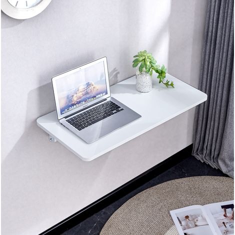 Mesa plegable de pared 114 x 56 cm en MDF blanco HAVRYA (1/5)