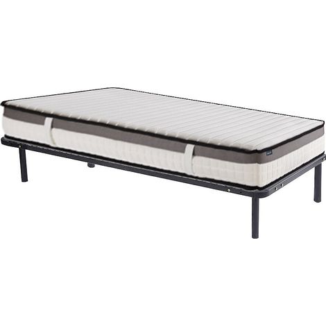 Set ORTHOMEMORY II di DREAMEA: Telaio a doghe + Materasso 90 x 200 cm Memory foam sp. 19 cm