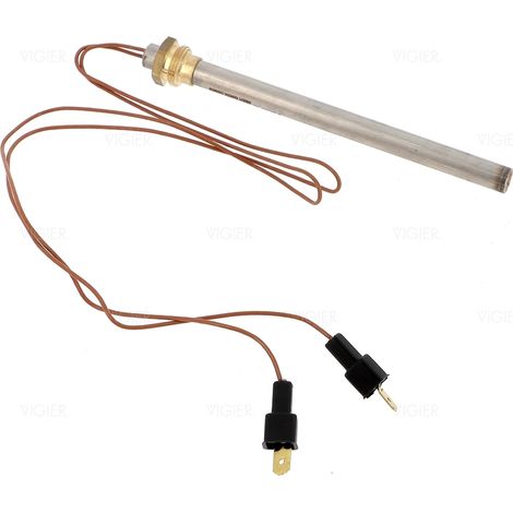 Bougie cartouche allumage poêle pellets 250W – Diamètre 96mm – Tension 230V – Longueur fils 24cm – Compatible modèles Vestalis, Lohic, Kerdonis – Deville (1/4)