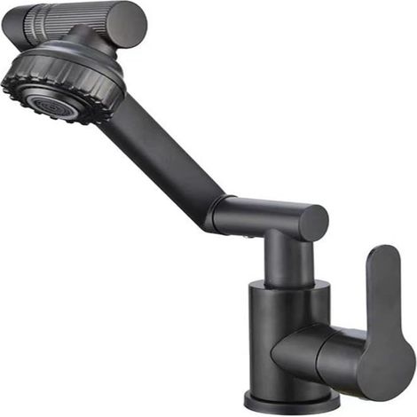Robinet Cuisine Rabattable,Rotation Flexible Mitigeur Cuisine,Robinet Evier Sous Fenêtre en Acier Inoxydable,2 Modes Pulvérisation (1/5)