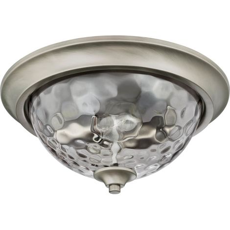Plafonnier Lampe Basset Étain foncé 2 Ampoules