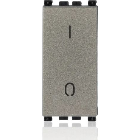 Vimar arke' metal interruttore illuminabile 2p 16ax 1 modulo colore alluminio 19015.m