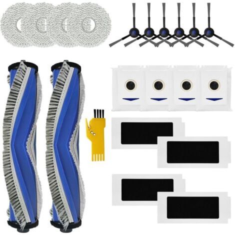 20 Pièces - Kit Accessoires - Filtre Hepa - Pour Ecovacs Deebot T30 Pro Omni Et T30 Omni - Brosse Principale Et Latérale - Sac Poussière - Noir - Standard (1/5)