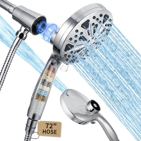 Magnetischer Hochdruck-Duschkopf mit Handbrause – Filter, 10 Strahlarten, 12,7 cm großer Duschkopf, Power-Wash für die Badreinigung, Handbrause mit extra langem 182,9 cm Schlauch [2026 Upgrade] (1/5)