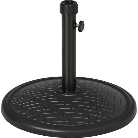 Runder Sonnenschirmständer, Sonnenschirmfuß aus Beton, Ø 46 cm, schwarz
