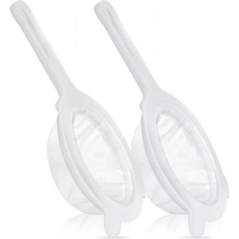 Deux filtres à jus en nylon plastique avec poignées, adaptés à la préparation de jus en cuisine, 120mesh.