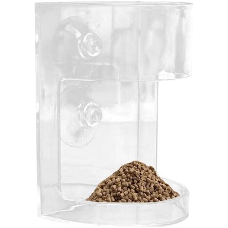 Distributeur Nourriture pour Aquarium,Bac d'alimentation,Soucoupe Alimentaire Anti-Dérive Grande Capacité par Ventouse pour Élevage (1/5)