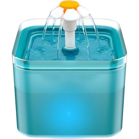 Fontaine à eau pour chat : Fontaine à eau pour chat - Fontaines à eau pour chats d'intérieur - Fontaines à eau pour chats de 2 L - Fontaine à eau pour animaux de compagnie - Ultra silencieuse (1/5)