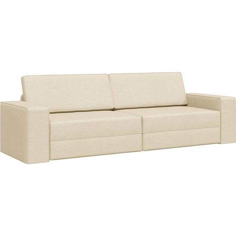 Boden-Sofa-Bett Creme 245 x 78 x 77 cm Stoff vidaXL