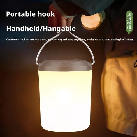 (Lumière chaude) Lampe de camping extérieure - éclairage de tente - lampe de camping portable, source de lumière portable, adaptée à l'exploration de la nature sauvage. (1/5)