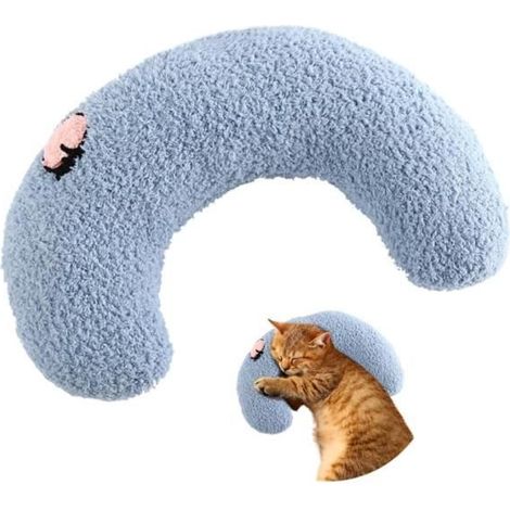 Petit Oreiller pour Chat Oreiller Apaisant pour Compagnie Peluche pour Chat Dormir Coussin a Cajoler Chat Oreiller Doux Moelleux- sh (1/4)