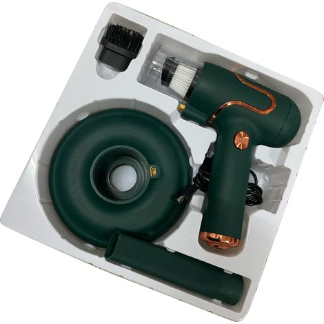 Aspirateur anti-acariens portable sans fil, léger et maniable, pour la maison, le matelas et la voiture (vert). (1/5)