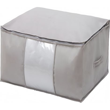 Grand Sac Rangement Gris Clair 70x50x27cm, Pour literie vêtements (1/5)