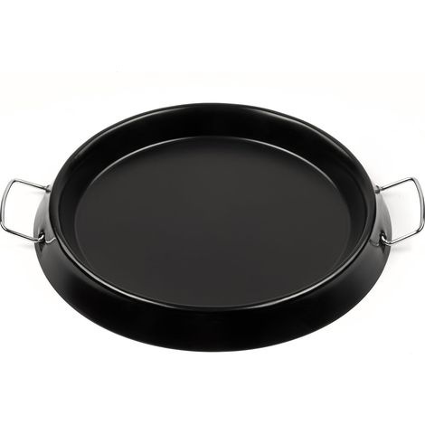 G3 Ferrari G10184 Padella antiaderente per forno pizza G10177 Delizia Anniversary, Maniglie in metallo con rivestimento anti scottatura, Accessorio opzionale, Utilizzabile come Paellera, Nero (1/2)