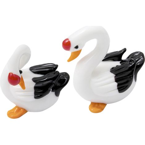 Figurine Cygne - Verre Soufflé À La Main - Décoration Intérieure Pour Salon Chambre Étagère - Lot De 1 (1/5)