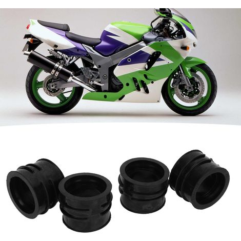 Connecteur d'air adhésif pour interface de carburateur d'admission, compatible avec Kawasaki GPZ900R Ninja ZX900A (vendu par lot de 4) (référence : JKJ-54) (1/5)