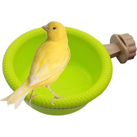 Hanging Bird Bathtub, Shower Tub For Canary Parrots, Plastic Bird Cage Accessories (A)