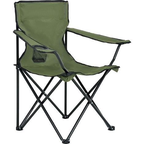 Chaise de Camping Pliante   Chaise Pliante étanche Chaise de pêche 50x50x80 cm  Chaise de Jardin Pliante Chaise de Plage légère Camping Chair  Chaises Pliantes jusqu'à 110 kg  Vert (1/5)