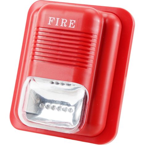 12V/24V DC-Brandmeldeanlage mit akustischem und optischem Signal und Blitzlichtsirene (1/5)