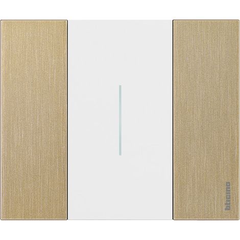 Plaque Bticino Living Now 2 modules couleur Or KA4802ZW