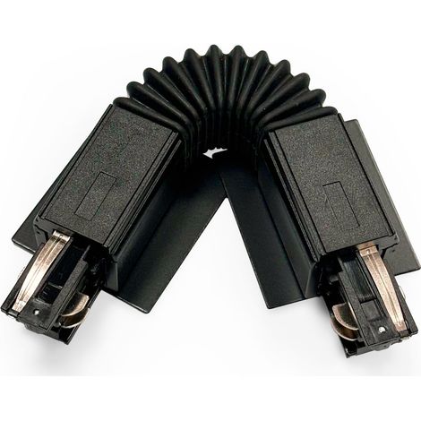 Connexion flexible pour rail d'encastrement triphasé - Noir