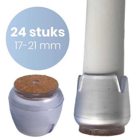 Lot de 8 patins de protection en silicone résistant à l'usure pour pieds de chaise et de table, protections silencieuses pour pieds de chaise (1/5)
