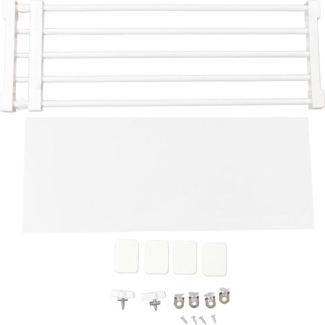 Jeffergarden tagère de tension pour placard tagère de rangement extensible sans clous pour armoire penderie 75-120 cm / 29,5-47,2 pouces de longueur (1/5)