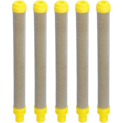5 Pièces100 Filtres à Mailles pour les Pistolets de Peinture Pulvérisateurs Airless Wagner éléments de Filtre en Acier Inoxydable pour Le Pistolet PulvéRisateur de Peinture Airless Wagner Jaune (1/5)