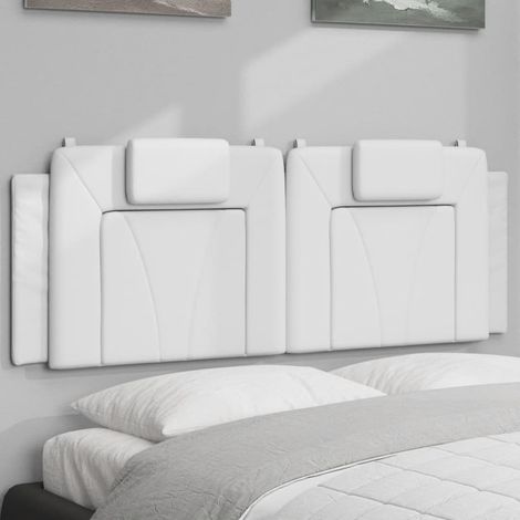 Kopfteil-Kissen Weiß 140 cm Kunstleder vidaXL811590 (1/5)