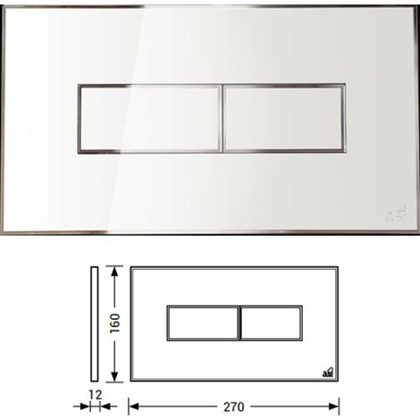Placca Di Comando TODINI Aggancio Meccanico Compatibile Con Cassette Della Linea IDEA In Abs e Plexiglas Bianco Lucido