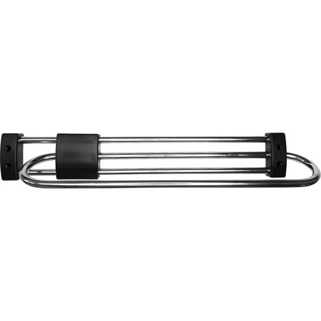 Porte-cintres vêtements coulissant extractible noir chrome 400mm à visser Support Armoire Penderie Dressing Buanderie Suspension Etagère (1/2)