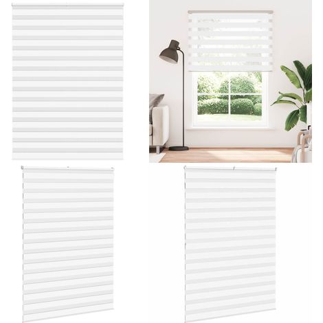 vidaXL Store zèbre blanc 160x200 cm largeur du tissu 155,9cm polyester (1/5)