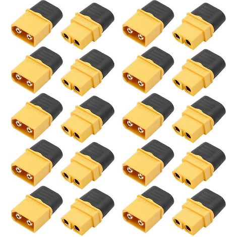 Connecteurs XT60H mâle et femelle, fiches d'alimentation avec gaine, 10 paires (1/5)