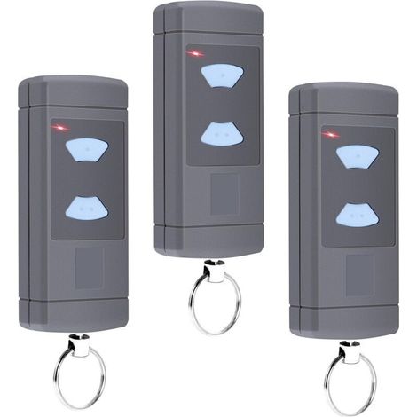 Lot de 3 émetteurs manuels compatibles avec Hörmann 868,3 MHz - Pour porte de garage Hörmann HSE2-868, HSM4-868, HS4-868, 3 canaux (1/5)