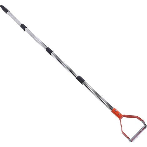 Adjustable Stirrup Hoe for Gardeners, 64 Inches  Standing Weeding, Heavy Duty Carbon Steel Garden Hoe for Garden, Flower Beds, Lawn (Orange) (1/5)