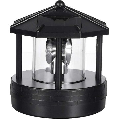 Phare LED rotatif, lampe solaire de jardin, cour, pelouse, étanche, décoration rétro, cadeau exquis pour jardin, terrasse, cour, pelouse, décoration d'intérieur (1/4)