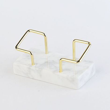 Support et Porte-cartes de visite - Marbre et Métal Premium, Rangement et Exposition de Cartes de Visite pour Bureau et Bureau (1/4)